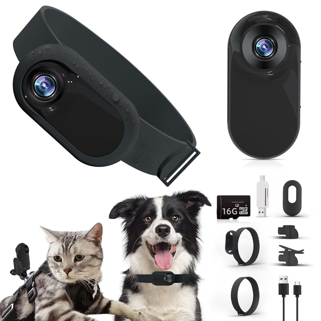 Portable Camera Magnetic Collar Clip Thumb Sports Camera HD Outdoor Pet Camera Portable Cycling Recorder - V.I.P Digital Presence