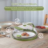 News Food Microwave Cover, Clear, with Water Steamer & Handle, 10 Inch, for Plate, Kitchen Gadget - V.I.P Digital Presence