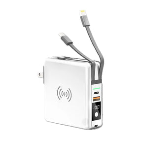 Power Bank 10000mAh With AC Plug 15W Fast Wireless Charging Powerbank USB Type C Mobile Phone Wall Charger for iPhone 14 Xiaomi - V.I.P Digital Presence