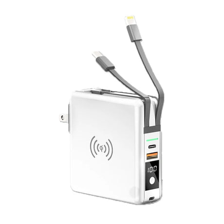 Power Bank 10000mAh With AC Plug 15W Fast Wireless Charging Powerbank USB Type C Mobile Phone Wall Charger for iPhone 14 Xiaomi - V.I.P Digital Presence