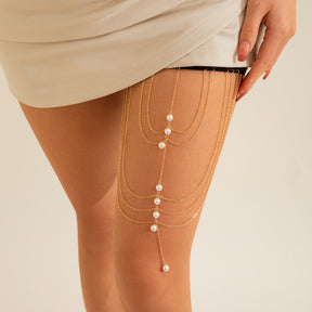 Pure desire butterfly tassel leg chain female sweet cool multi-layer chain star shaped leg ring sexy thigh chain - V.I.P Digital Presence