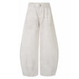 Sprayed and Distressed Denim Tapered Pants with High Street Punk Pocket Design, Loose Wide Leg Long Pants - V.I.P Digital Presence