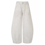 Sprayed and Distressed Denim Tapered Pants with High Street Punk Pocket Design, Loose Wide Leg Long Pants - V.I.P Digital Presence