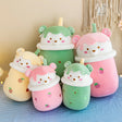 25-40cm Cute Cartoon Teddy Bear Bubble Tea Cup Shaped Pillow Plush Toys Real-life Stuffed Soft Back Cushion Funny Boba Food - V.I.P Digital Presence