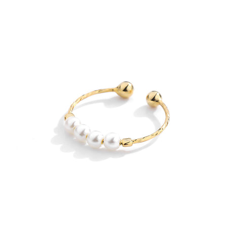Retro imitation pearl ring women's magic decoration ring pure silver joint ring - V.I.P Digital Presence