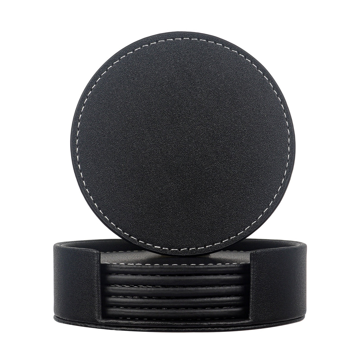 Creative PU leather coaster Exquisite insulated tea water cushion Square leather coaster - V.I.P Digital Presence