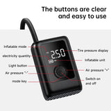 150PSI Rechargeable Electric Tire Pump with Light & LCD: for cars, bikes - V.I.P Digital Presence