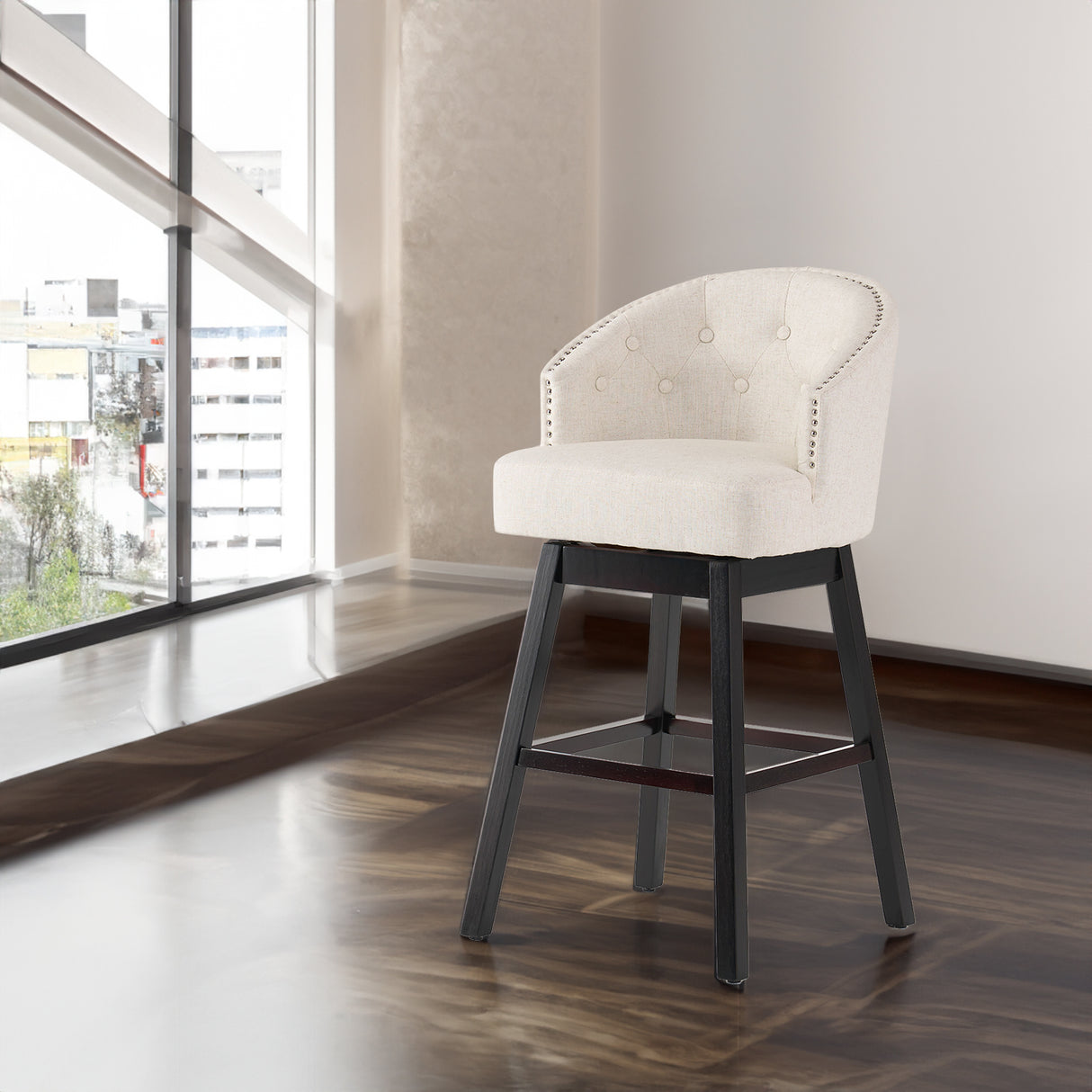 OGDEN KD SWIVEL BARSTOOL( SET OF 2 ) - V.I.P Digital Presence