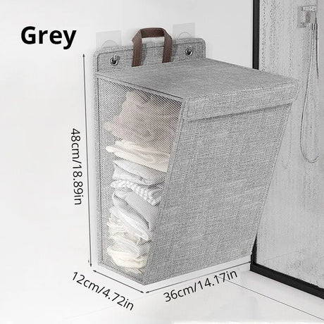 Dirty Clothes Basket Foldable Home Dormitory Dormitory Multifunctional Organization Storage Wall Hanging Basket - V.I.P Digital Presence