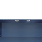 Modern Shoe Storage Bench with Hidden Storage and Upholstered Cushions for Bedside, Living Room and Entryway (Navy) - V.I.P Digital Presence