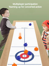 Tabletop Curling Game Set Mini Shuffleboard Fun Board Games for Adults Kids Families Gifts Shuffleboard Curling Accessories