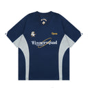 Color Block Splicing V-Neck Sports Short Sleeve T-Shirt Men's Letter Embroidery Breathable Quick-Dry Loose Casual Top - V.I.P Digital Presence
