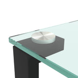 Glass two layer tea table, small round table, bedroom corner table, living room black side table - V.I.P Digital Presence