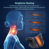Heated Neck and Shoulder Relaxer Cervical Traction Device Pillow with Graphene Heating Pad Heated Chiropractic Pillow - V.I.P Digital Presence