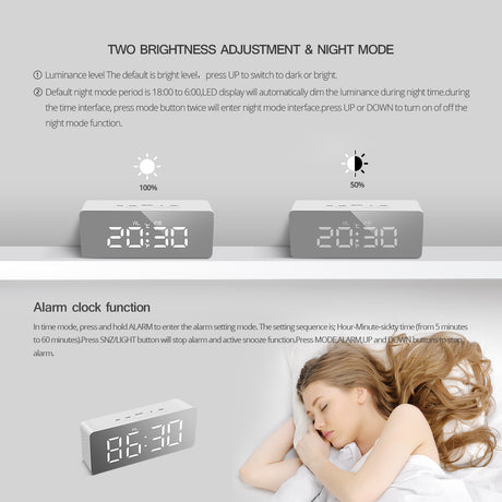 Children's Alarm Clock Led Electronic Clock Multi-Function Digital Electronic Clock Alarm Clock Student Special Desktop Clock - V.I.P Digital Presence