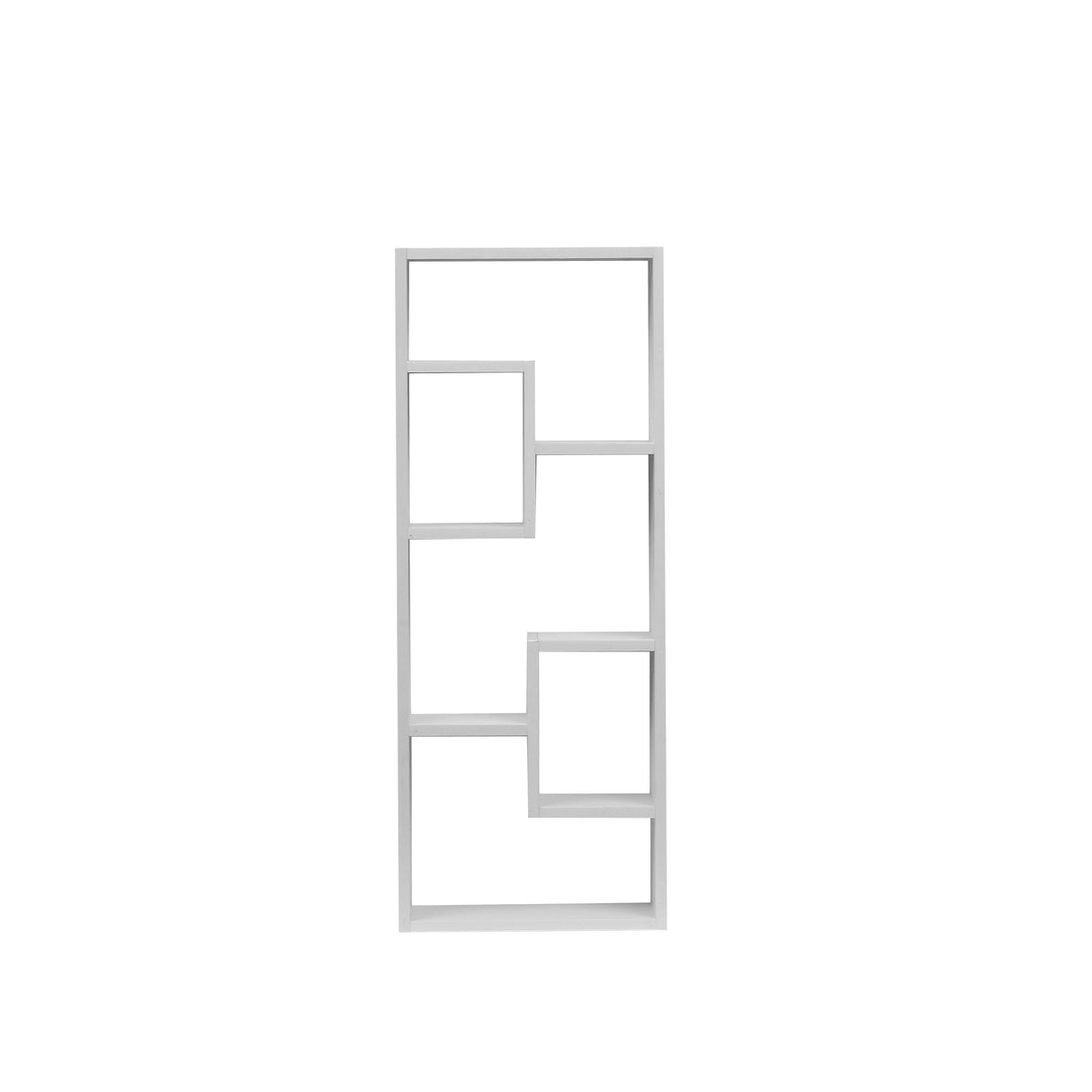 Bookshelf, Freestanding Wood Open Bookcase with 5 Cubes, with 2 keyhole hangers, Home Office Décor Rectangular Storage - V.I.P Digital Presence