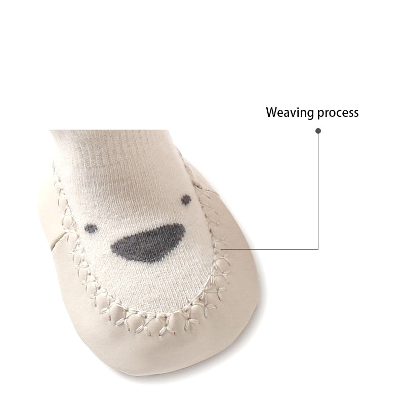 Baby Floor Shoes And Socks Soft Bottom Mid-Tube To Prevent Korean Style Super Cute Cartoon Baby Toddler Socks Shoes - V.I.P Digital Presence