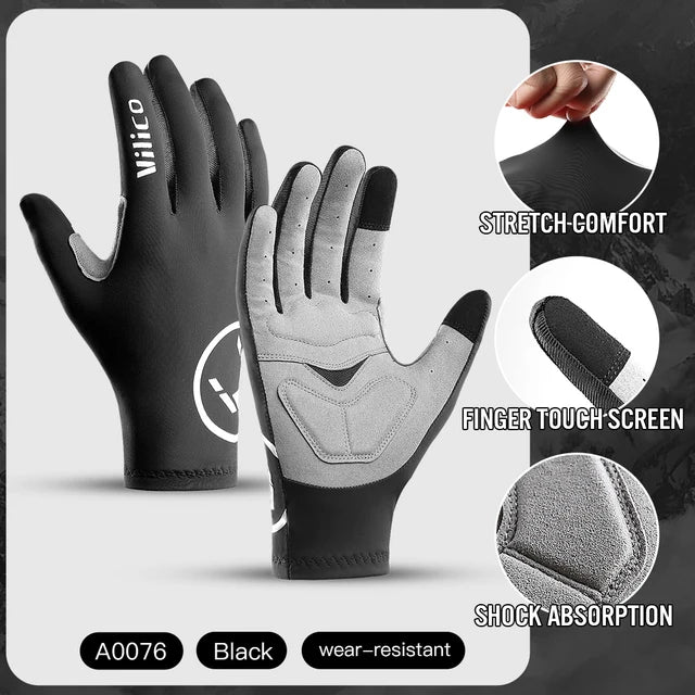 Guantes para ciclismo de montaña al aire libre con absorción de impactos y antideslizantes.