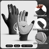 Guantes para ciclismo de montaña al aire libre con absorción de impactos y antideslizantes.