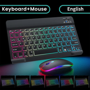 Suitable for iPad gradient luminous wireless keyboard and mouse set tablet Bluetooth keyboard - V.I.P Digital Presence