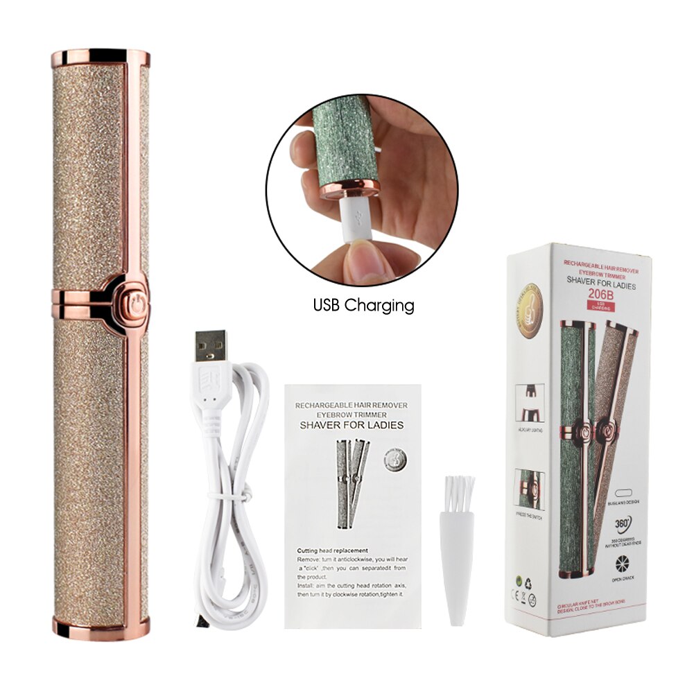Electric Eyebrow Trimmer Epilator Painless Eye Brow Body Face Lip Shaver Razors Portable Facial Hair Remove - V.I.P Digital Presence