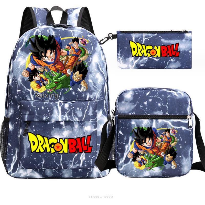 Youth Dragon Ball Backpack Student Shoulder Bag Travel Bag 3-Piece Set - V.I.P Digital Presence