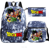 Youth Dragon Ball Backpack Student Shoulder Bag Travel Bag 3-Piece Set - V.I.P Digital Presence