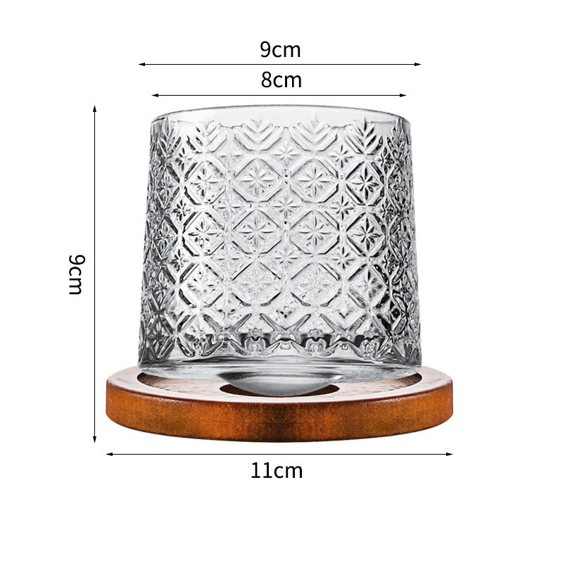 Hand drawn rotating glass cups multiple multi-purpose whiskey glasses rotating glass cups - V.I.P Digital Presence