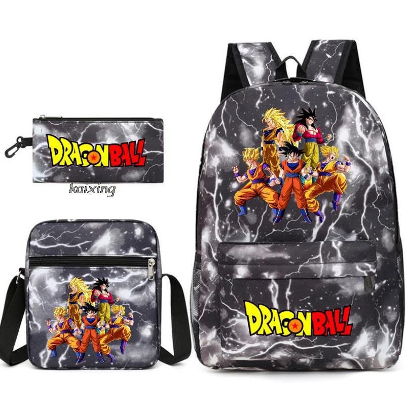Youth Dragon Ball Backpack Student Shoulder Bag Travel Bag 3-Piece Set - V.I.P Digital Presence