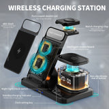15W fast charging wireless charging folding five in one wireless charging mobile phone charging station card rechargeable - V.I.P Digital Presence