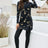 Printed Mock Neck Long Sleeve Top and Pants Swim Set - V.I.P Digital Presence