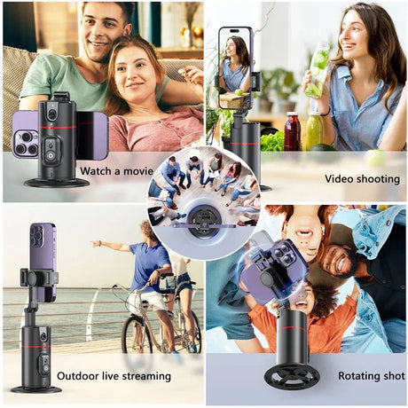 360 Auto Face Tracking Gimbal Auto Tracking Phone Holder Smart Selfie Gimbal Stabilizer with Gesture Control - V.I.P Digital Presence