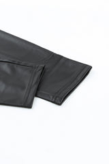 Black Faux Leather High Waist Leggings - V.I.P Digital Presence