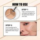 Three-Color Concealer, Natural Cover Dark Black Rim Of The Eye Spots Blain To Imprint Carry Bright Color Of Skin Concealer - V.I.P Digital Presence