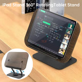 Adjustable 360° Rotating Book Stand with Elastic Clips, for Cookbooks, Laptops & More - V.I.P Digital Presence