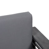 Outdoor Acacia Wood Club Chairs with Cushions, Dark Gray, 27.75"D x 32"W x 27.75"H - V.I.P Digital Presence