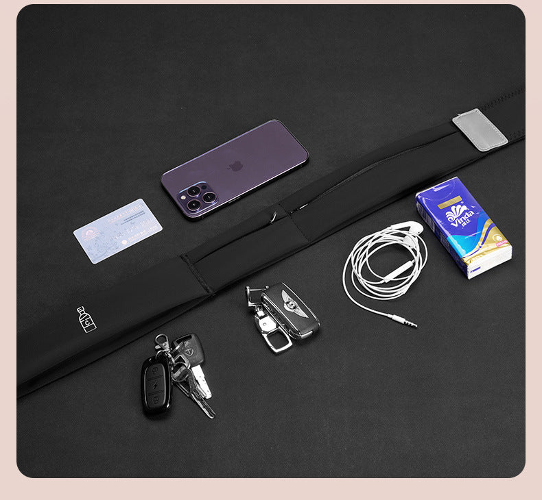 Sports waist bag for men and women, running phone bag, fitness waterproof multifunctional outdoor sweat proof invisible waist belt, close fitting - V.I.P Digital Presence