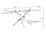 BL-16080-CLEAR GLASS-GOLD TABLE CLEAR GLASS TOP - V.I.P Digital Presence
