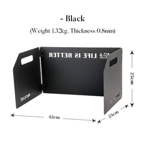 Outdoor stove enclosure wind shield camping wind shield shielding plate cassette stove folding gas stove stove wind shield - V.I.P Digital Presence