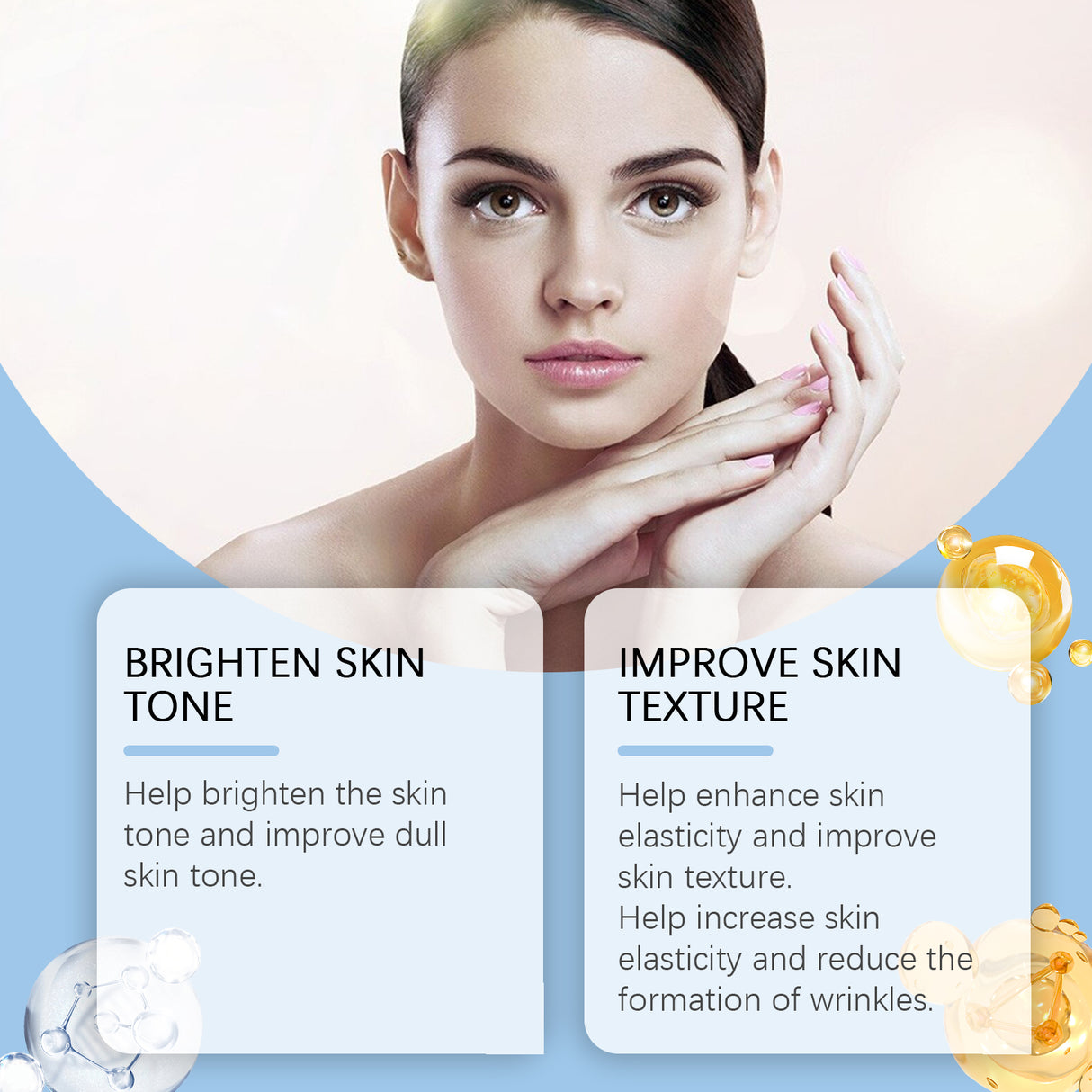 Esencia hidratante facial, esencia hidratante facial, iluminadora y reafirmante para el cuidado de la piel.