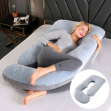Pregnant women's pillow waist protection side sleeping slope pillow J-shaped pregnancy sleeping pillow - V.I.P Digital Presence