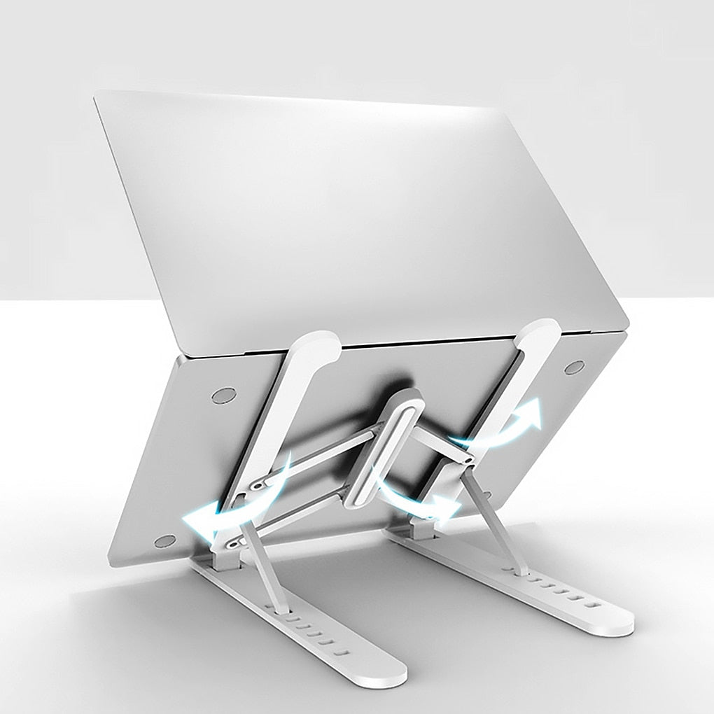 Portable Laptop Stand Foldable Height Adjustable Support Base Computer Cooling Stand Hollow Design Laptop Holder - V.I.P Digital Presence