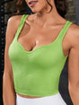Sweetheart Neck Cropped Active Tank - V.I.P Digital Presence