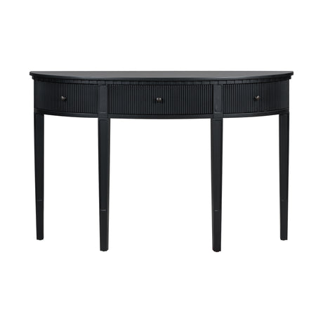 U-Style Distinctive Features of Pine Veneer Console Table with Vertical Stripe Drawer Fronts and Four Legs - V.I.P Digital Presence