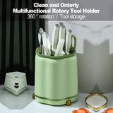 Rotating Knife Holder, Petal Shaped, 360 Degree Rotating, Large Capacity Chopsticks, Knife Holder, Kitchen Supplies Storage Rack - V.I.P Digital Presence