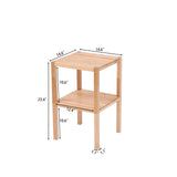 2-Tier Birch Bathroom Shelf, Narrow Shelving Unit, Multifunctional Storage Rack, Corner Rack, for Kitchen Natural - V.I.P Digital Presence