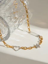 Stainless Steel Star Heart Necklace - V.I.P Digital Presence