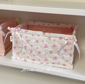 Quilted ins storage basket desktop good item storage cute storage frame - V.I.P Digital Presence