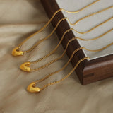 Gold-Plated Heart Pendant Necklace - V.I.P Digital Presence