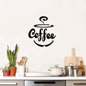 Coffee Themed Mirror Acrylic Wall Stickers for Kitchen and Dining Room - V.I.P Digital Presence